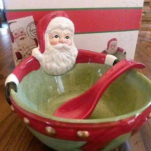 Fitz and Floyd Santa Claus dip bowl Collectible